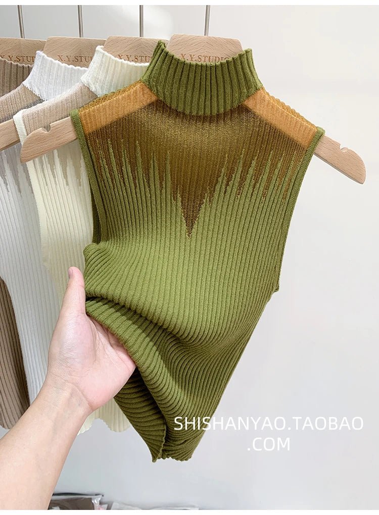 Sheer Knit Tank – SleevelessAzizaK