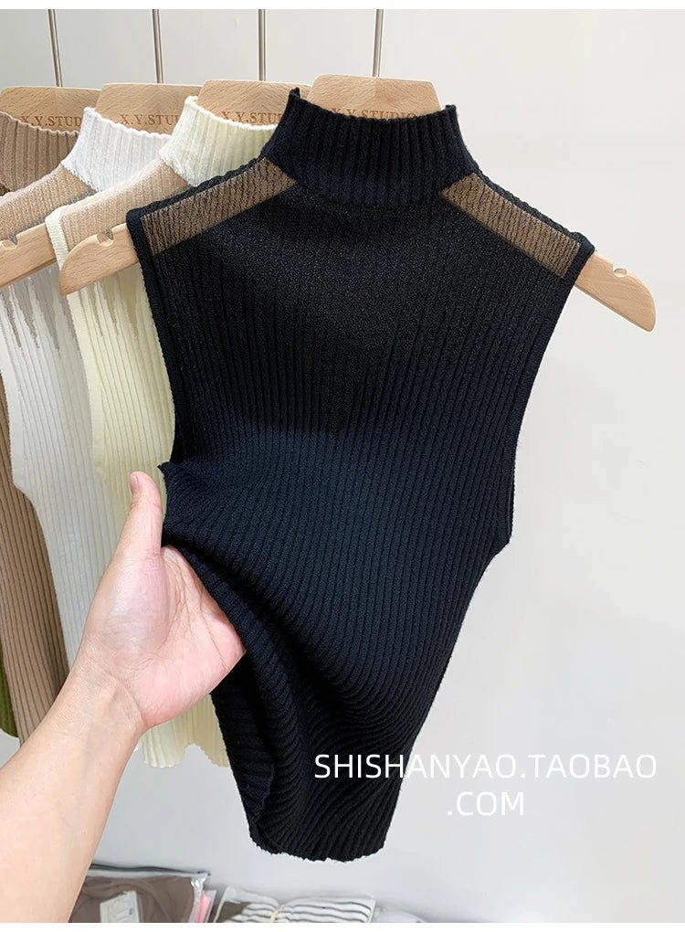 Sheer Knit Tank – SleevelessAzizaK
