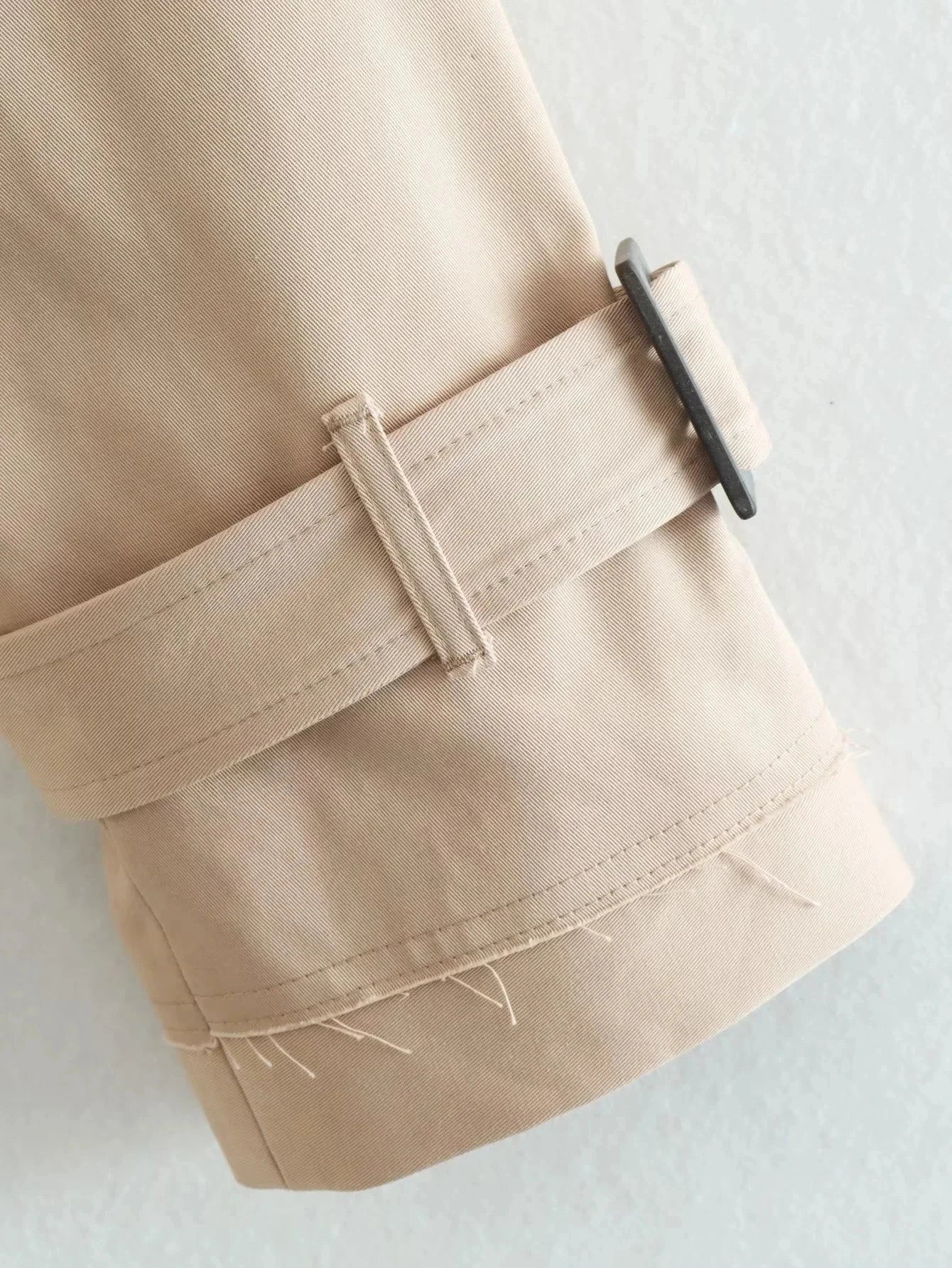 Short Belt Trench Spring Vintage JacketAzizaK
