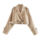 Short Belt Trench Spring Vintage JacketAzizaK