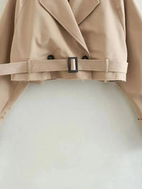 Short Belt Trench Spring Vintage JacketAzizaK