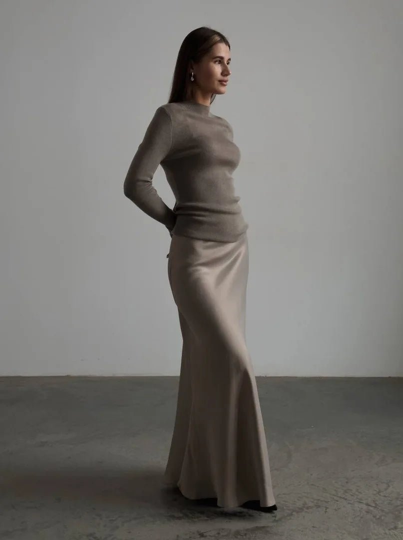 Simple and elegant satin skirtAzizaK