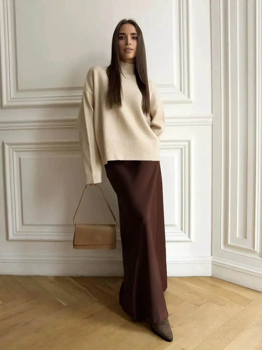 Simple and elegant satin skirtAzizaK