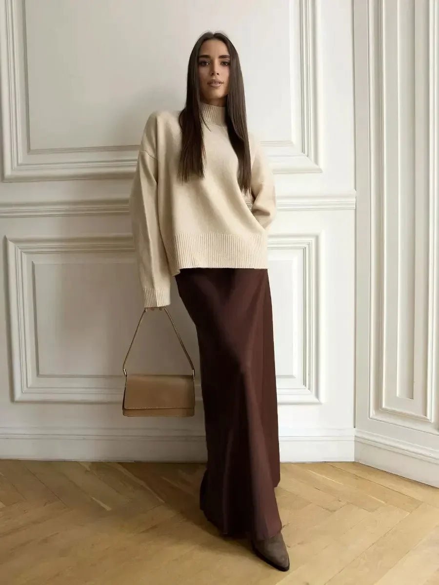Simple and elegant satin skirtAzizaK