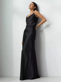 Simple and elegant satin skirtAzizaK