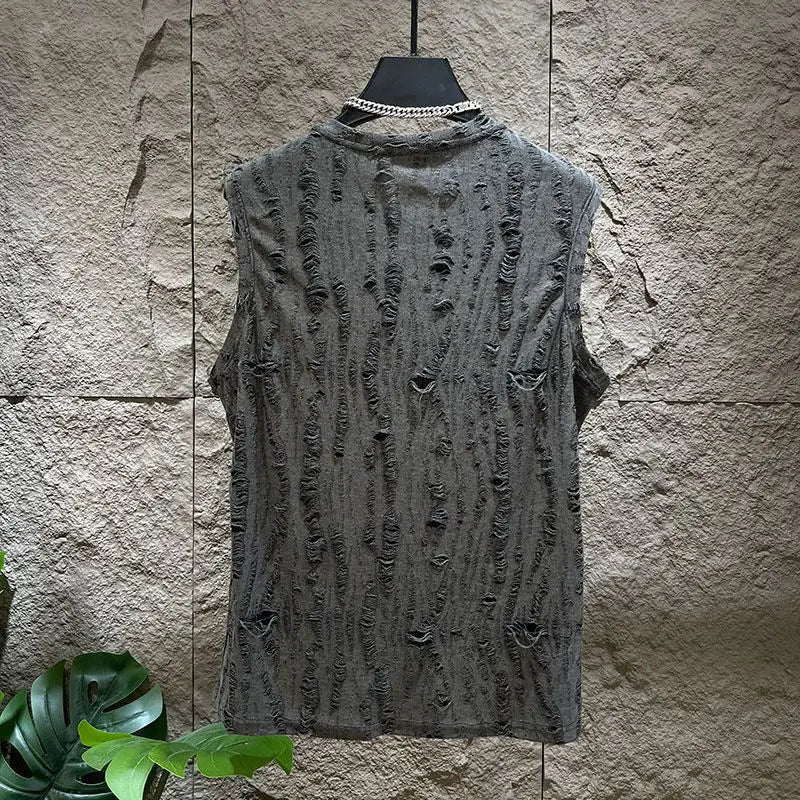 Sleeveless round neck t-shirt and shorts setAzizaK