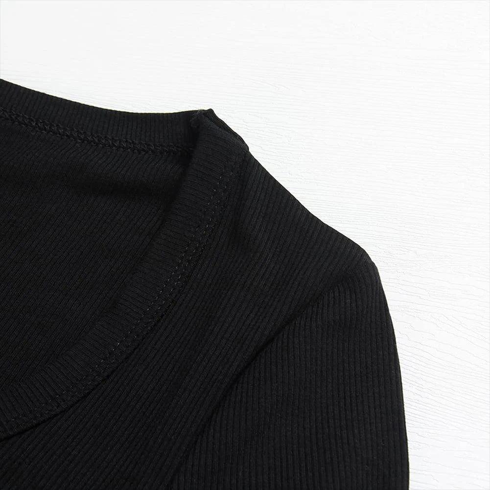 slightly stretchy sweater, solid color long sleeve top, cotton blendAzizaK