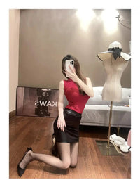Slim faux leather pencil skirtAzizaK