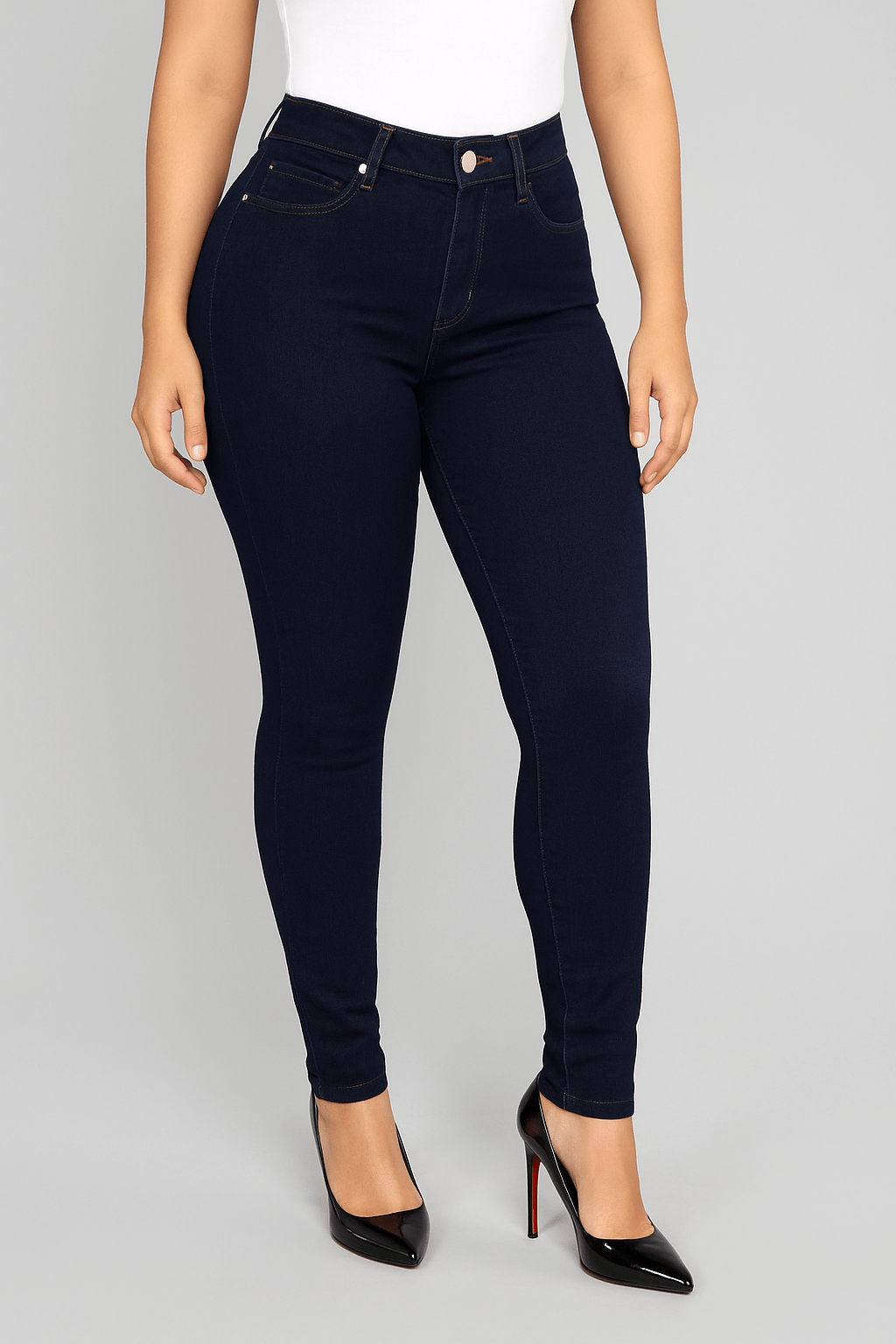 Slim - fit push - up pencil jeans in denimAzizaK
