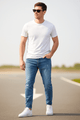 Slim Fit Vintage Wash JeansAzizaK