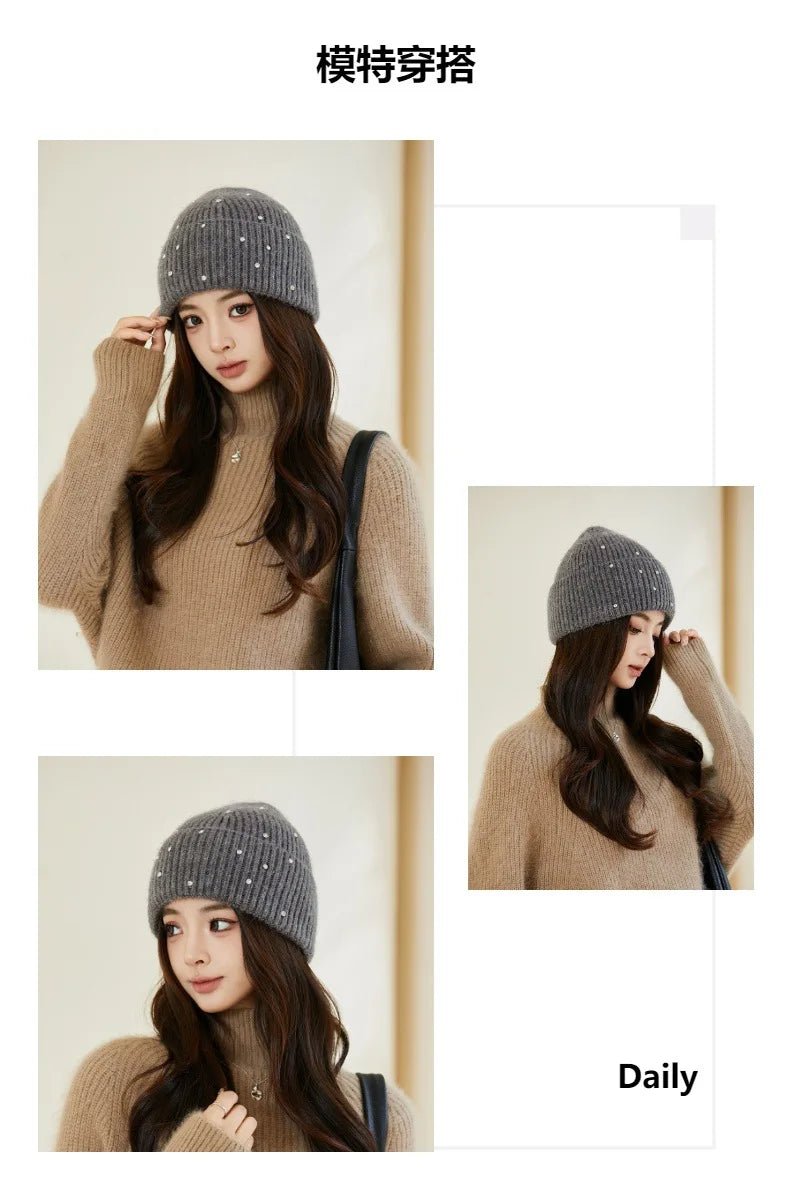 Soft and warm rabbit fur hatAzizaK