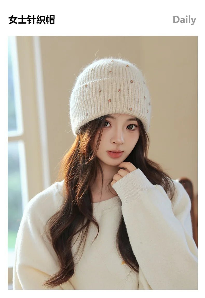 Soft and warm rabbit fur hatAzizaK