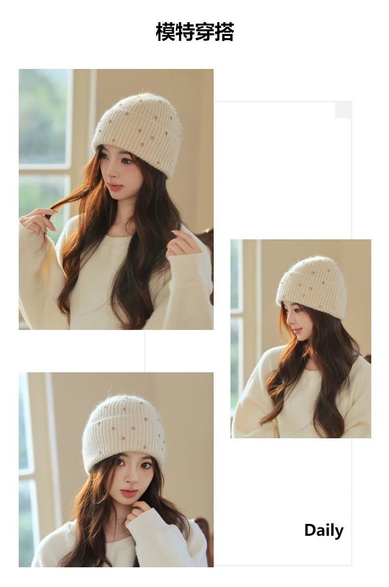 Soft and warm rabbit fur hatAzizaK