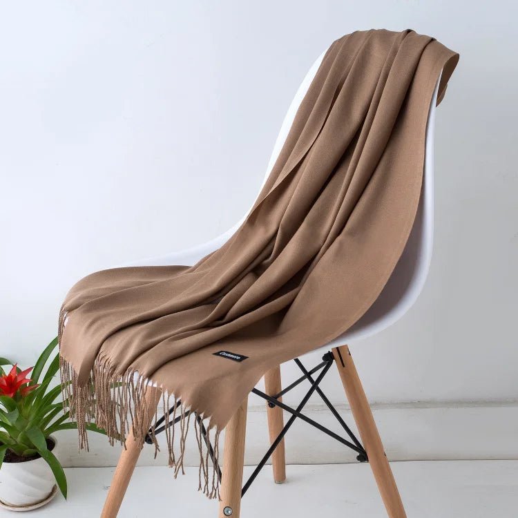 Solid Cashmere ScarfAzizaK