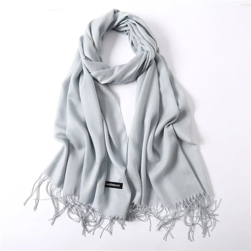 Solid Cashmere ScarfAzizaK