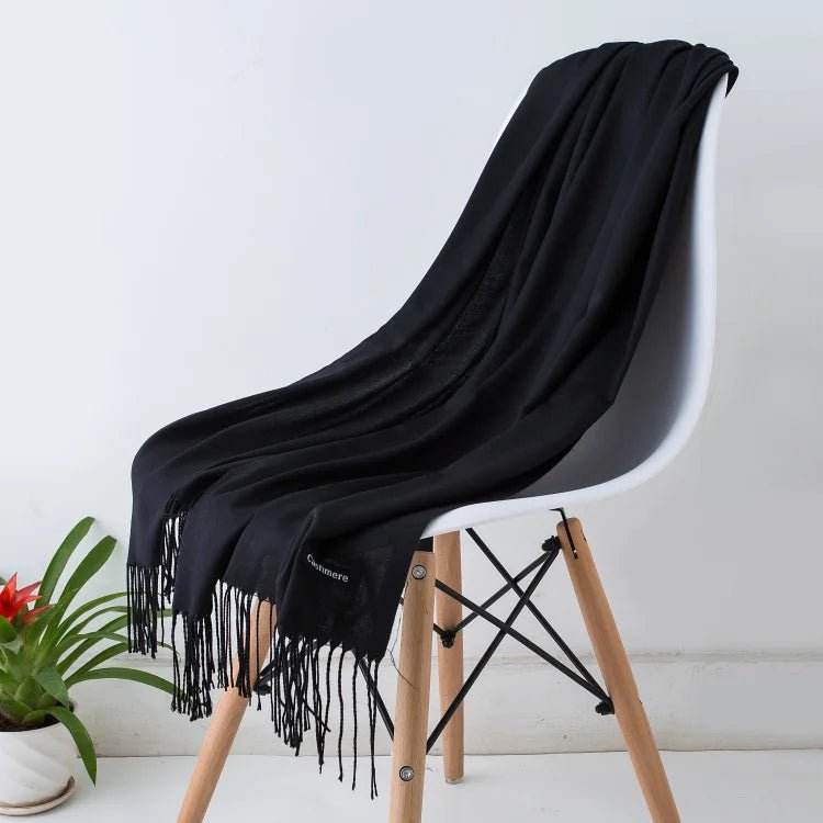 Solid Cashmere ScarfAzizaK