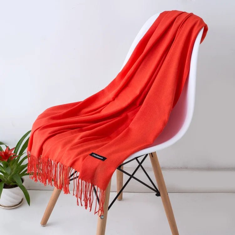 Solid Cashmere ScarfAzizaK