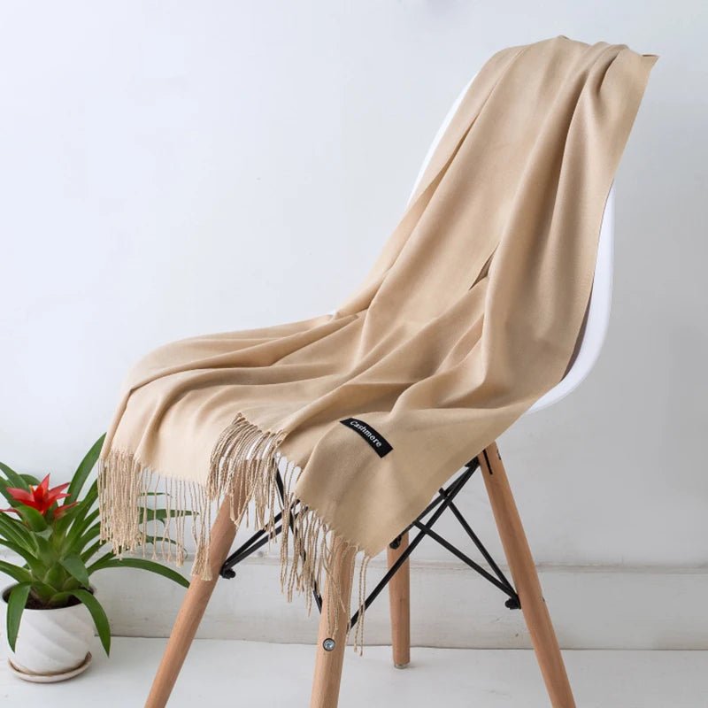 Solid Cashmere ScarfAzizaK