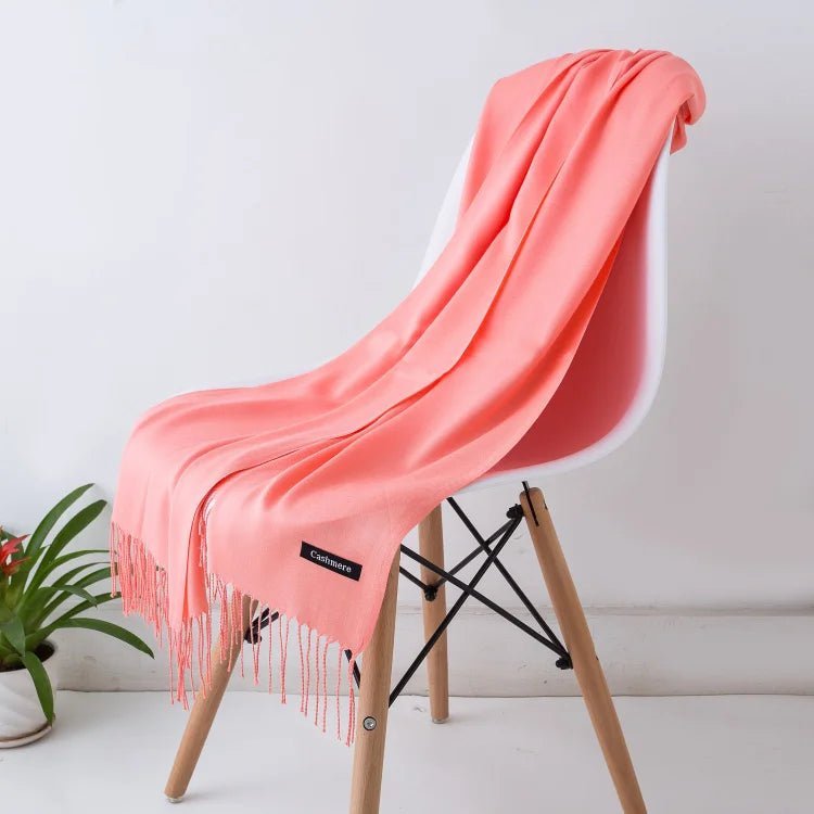 Solid Cashmere ScarfAzizaK