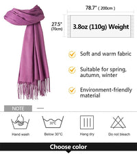 Solid Cashmere ScarfAzizaK