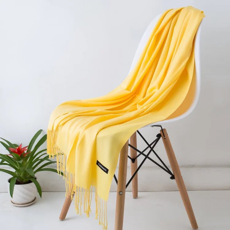 Solid Cashmere ScarfAzizaK
