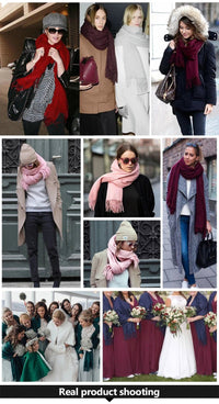Solid Cashmere ScarfAzizaK