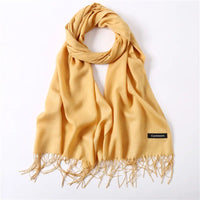 Solid Cashmere ScarfAzizaK