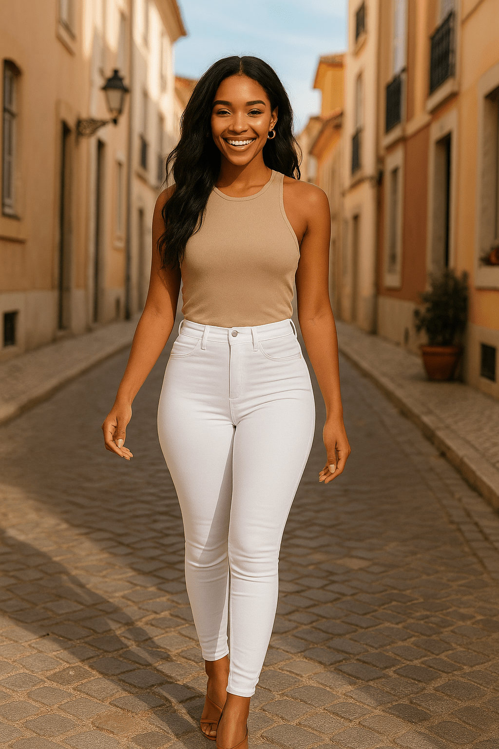 Solid color skinny jeansAzizaK