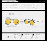 Square Aluminum Sunglasses UV400AzizaK