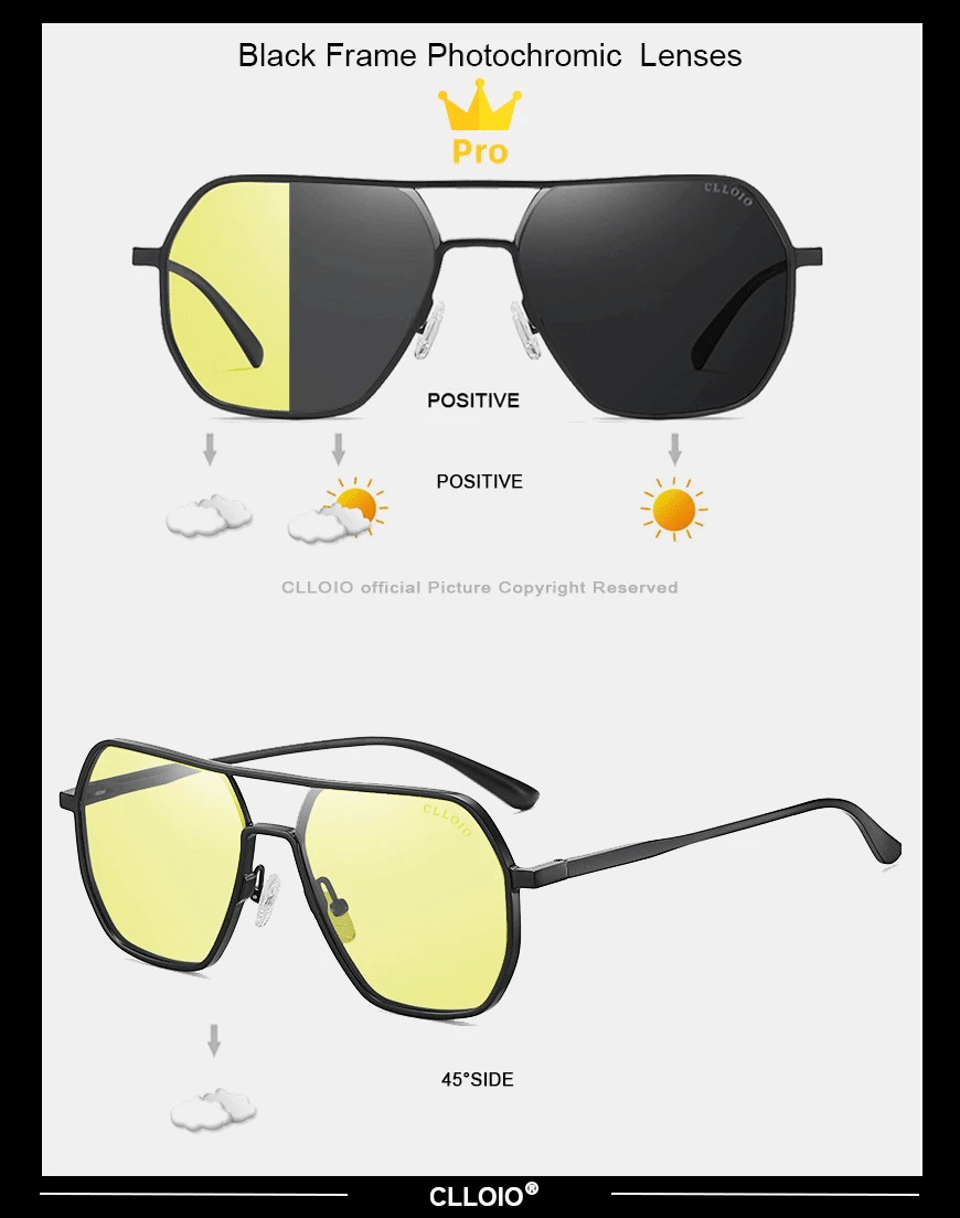 Square Aluminum Sunglasses UV400AzizaK