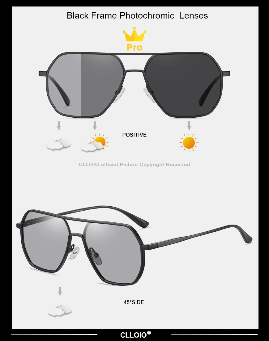 Square Aluminum Sunglasses UV400AzizaK