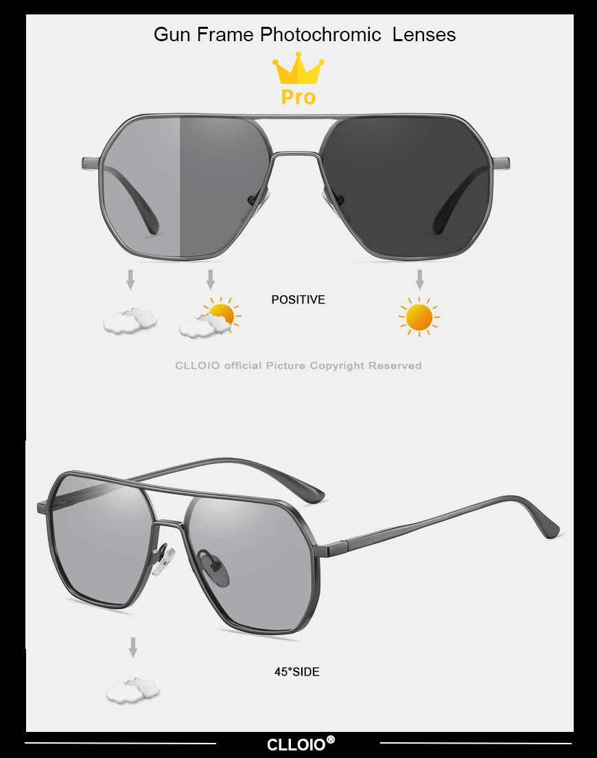 Square Aluminum Sunglasses UV400AzizaK