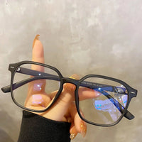 Square polygonal frame Plain glasses with blue membraneAzizaK