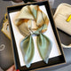 Square silk scarf with flowersAzizaK