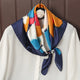 Square silk scarf with flowersAzizaK