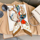 Square silk scarf with flowersAzizaK