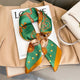 Square silk scarf with flowersAzizaK