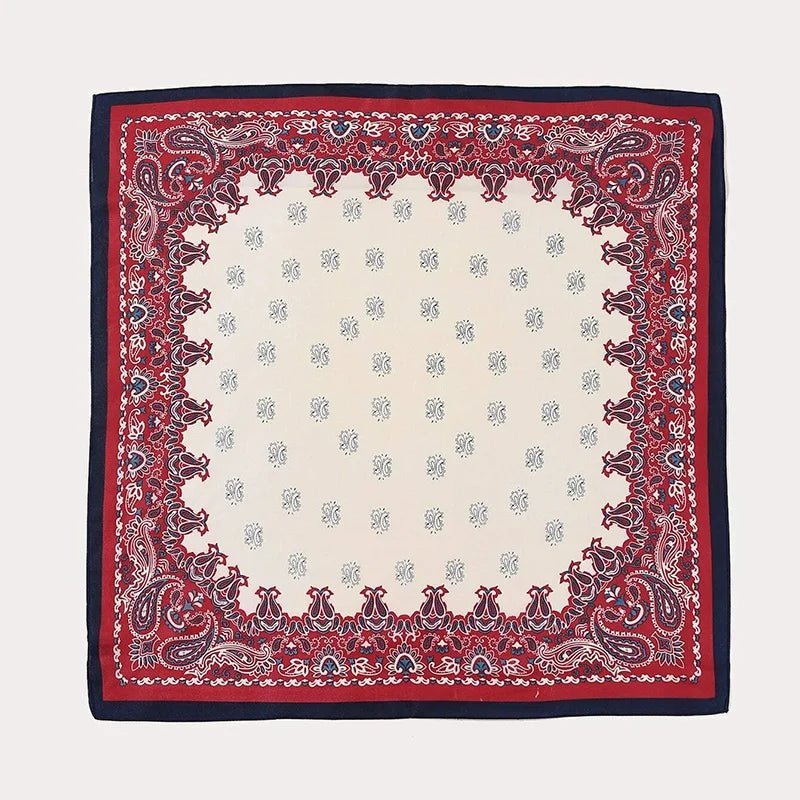Square silk scarf with flowersAzizaK
