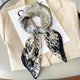 Square silk scarf with flowersAzizaK
