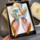 Square silk scarf with flowersAzizaK