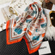 Square silk scarf with flowersAzizaK