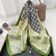 Square silk scarf with flowersAzizaK