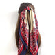 Square silk scarf with flowersAzizaK