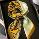 Square silk scarf with flowersAzizaK