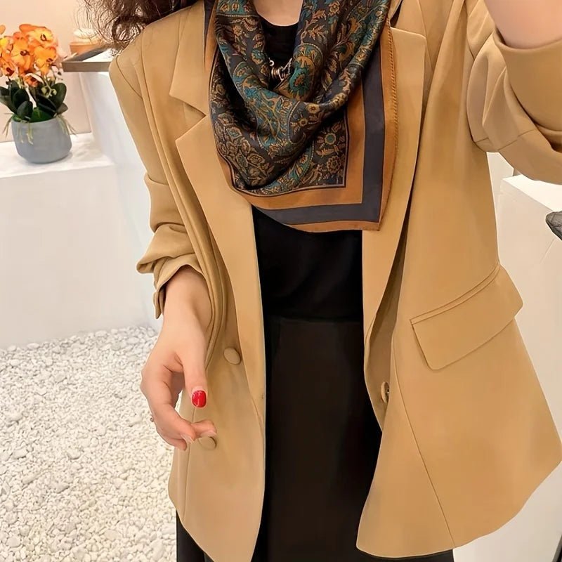 Square silk scarf with flowersAzizaK