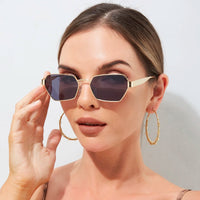 Square sunglasses with metal frames, UV400AzizaK