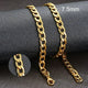 Stainless Steel Black Gold Color Cuban Link Chain Necklace for Men Eye Catching Short Length Male Choker Jewelry GiftAzizaK