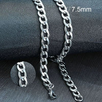 Stainless Steel Black Gold Color Cuban Link Chain Necklace for Men Eye Catching Short Length Male Choker Jewelry GiftAzizaK