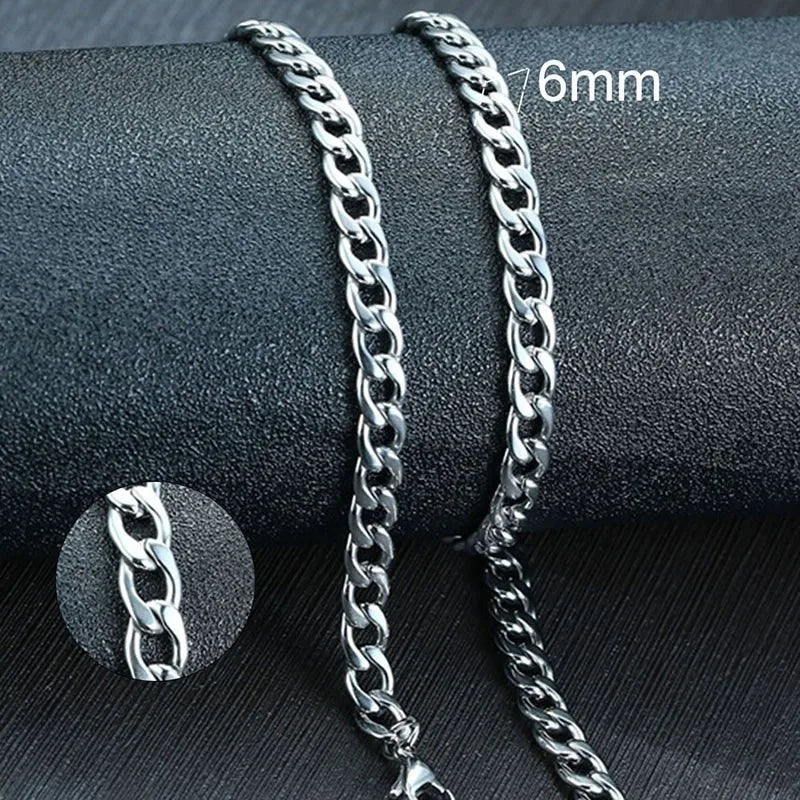 Stainless Steel Black Gold Color Cuban Link Chain Necklace for Men Eye Catching Short Length Male Choker Jewelry GiftAzizaK