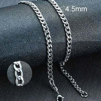Stainless Steel Black Gold Color Cuban Link Chain Necklace for Men Eye Catching Short Length Male Choker Jewelry GiftAzizaK